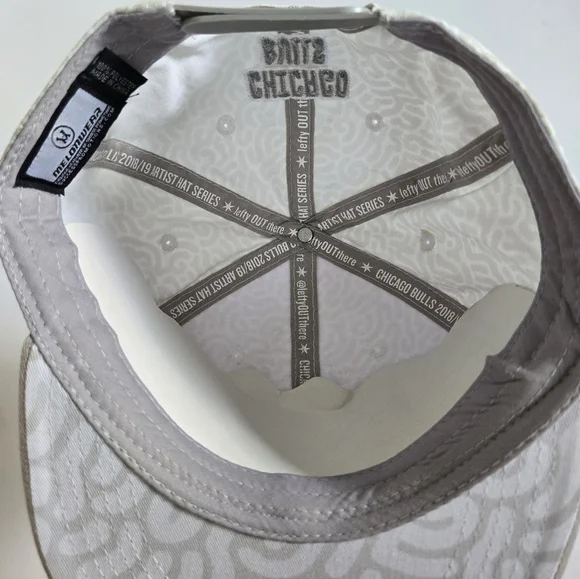 CHICAGO BULLS BMO Melonwear Snapback Hat white grey nwot - Picture 4 of 6